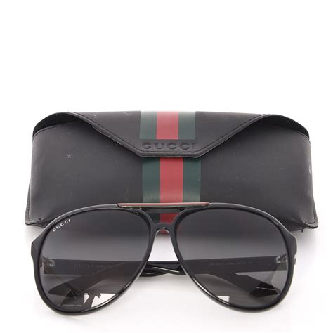 gucci aviator black glitter sunglasses|authentic gucci aviator sunglasses black.